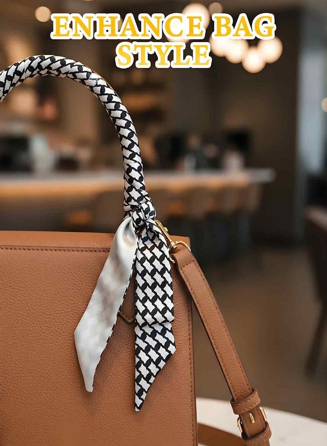 DAWZMR 11PCS Scarves for Purses and Handbags, Classic Fashionable Black Bag Scarfs Handles for Be Given as Gifts to Family - Image 5